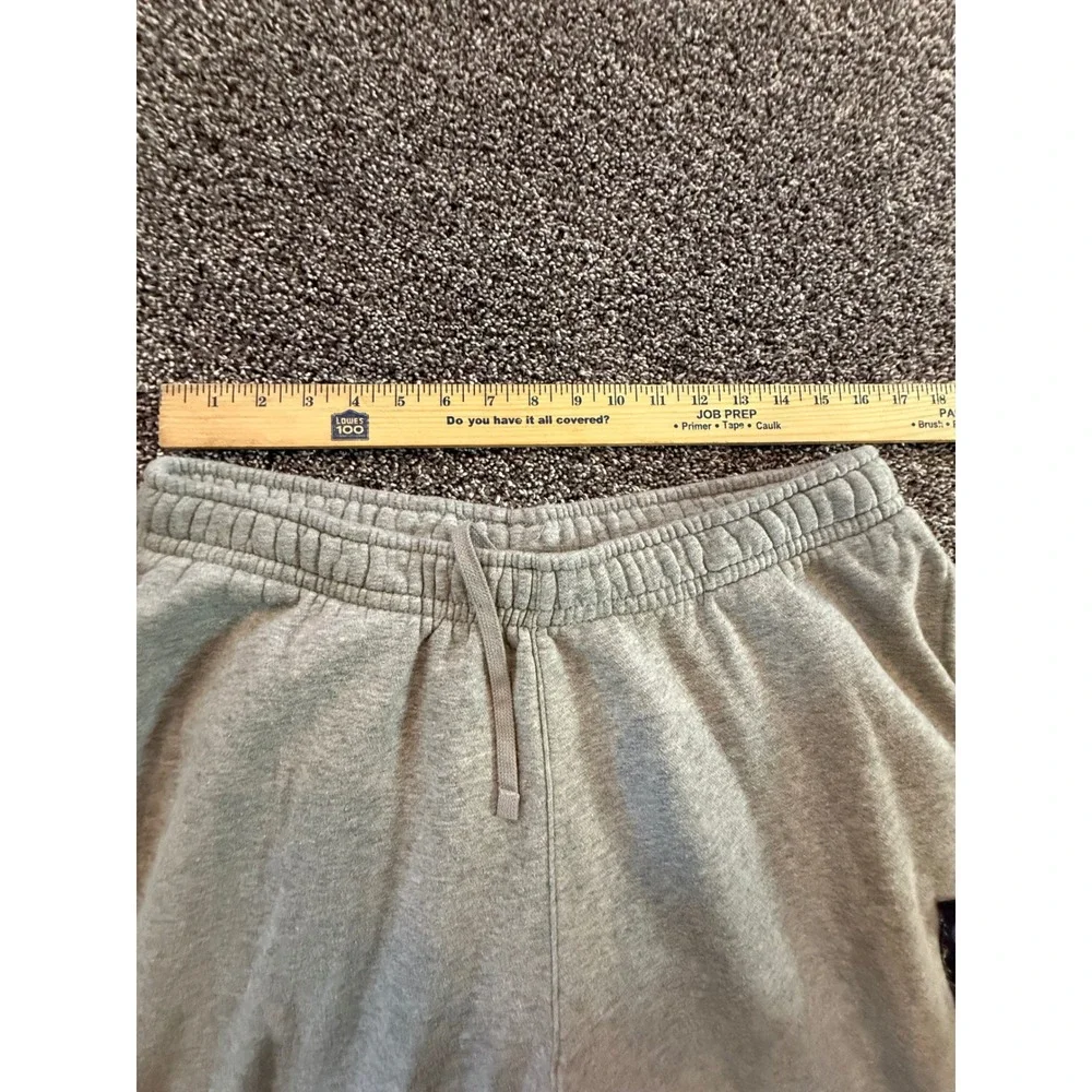Nike Just Do It Fleece Joggers Heather Grey Multi Color Logo Sweatpants SS9